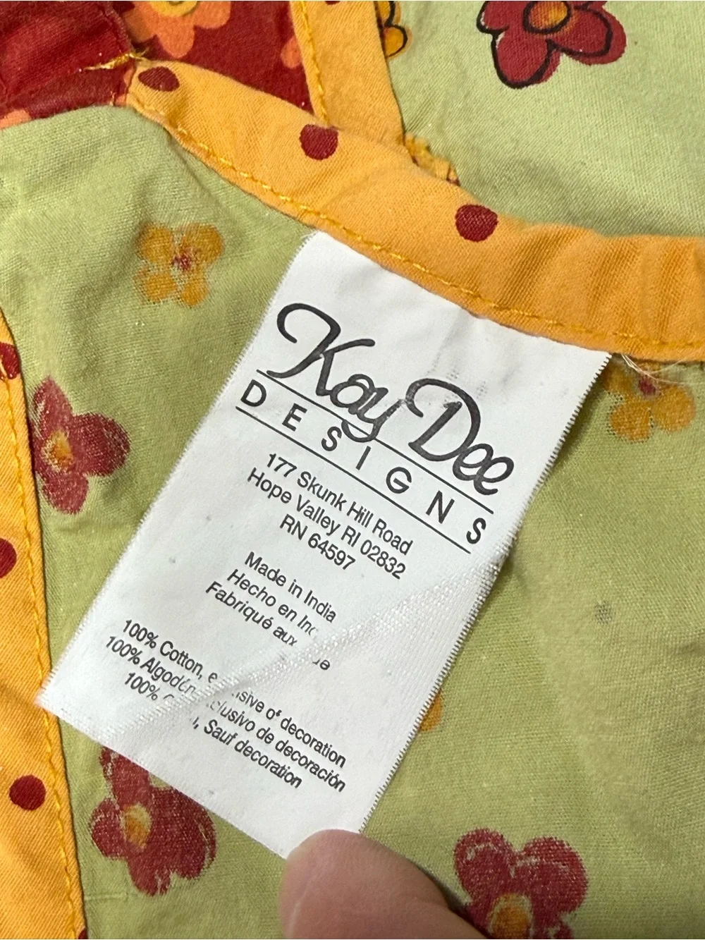 Yellow Floral Apron Dress with Red Accents